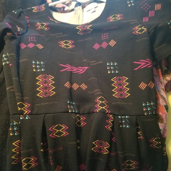 LuLaRoe Amelia. Black print dress.  Medium - Picture 4 of 4